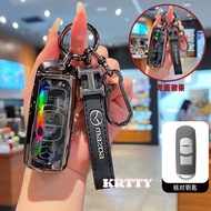 Fashion TPU+Zinc Alloy 2 3 Buttons Car Key Smart Remote Case Cover Shell Fob For Mazda 2 3 5 6 GJ At