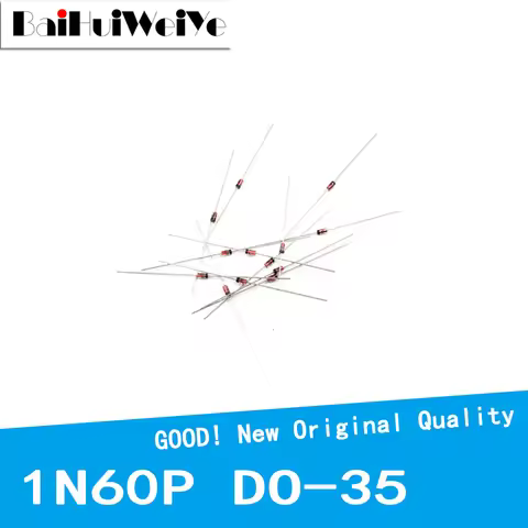 50PCS 1N60 1N60P DO-7 1N60P DO-35 Schottky Germanium Diode TV Radio FM Detection DO35 DO7 New Origin