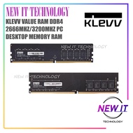 KLEVV VALUE RAM 8GB / 16GB / 32GB DDR4 2666MHZ / 3200MHZ PC DESKTOP MEMORY RAM