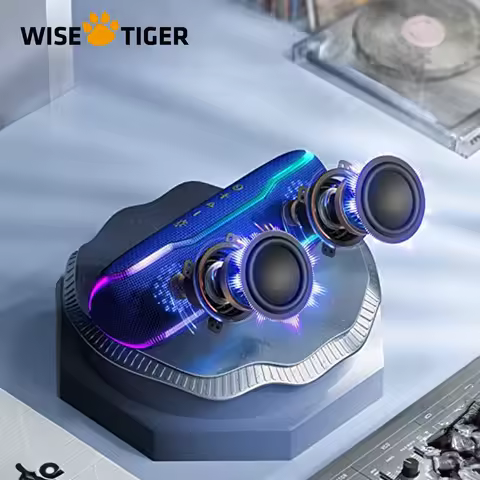 WISETIGER F10C 25W Truly IPX7 Waterproof HD Wireless Stereo Sound EQ Pulsing Light Show Up to 24 Hou