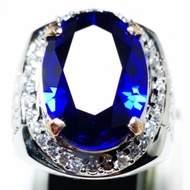 Men's RING AKIK GEMS KING SAFIR STONE CHATAM RING SILVER BANGKOK 926 READY TO USE
