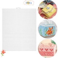 EWEA Mesh Canvas, Plastic 7CT Bag Mesh Grid, Handbag Accessories 33.5x26CM White Black Bag Rug Croch