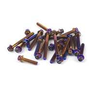 VRX MOTORCYCLE SCREW BOLT ENGINE SET LC135 4S - BLUE GOLD/ YAMAHA LC135 4S MOTORBIKE NUT BOLT ENJIN SKRU MOTOR