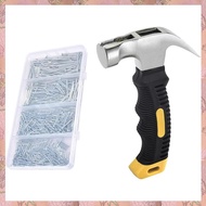 [h3w732xnj.ph] Nail Assortment Kit and 8oz Small Hammer, 650 Pcs Small Nails, Nails for Hanging Pict
