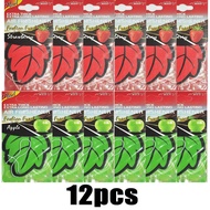 12/6PCS Car Air Freshener Natural Scented Tea Paper Auto Hanging Vanilla Perfume Fragrance Leaf Shap