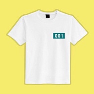 001 魷魚遊戲 文字T 白T 惡搞 衣服 T恤 童裝 短袖 男裝 數字訂製