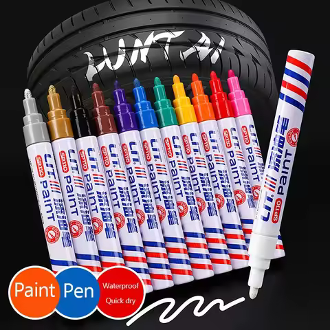 Colorful 8/12 Colors Auto Touch Up Paint Pen Fill Remover Vehicle Rubber Tyre CD Metal Permanent Pai