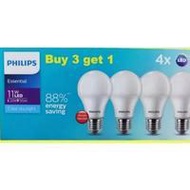 Philips Multipack Essential LED Bulb 5 Watt 7 watt 9 watt 11 watt Buy 3 Get 1 Free