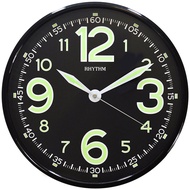 Rhythm CMG499BR02 Luminous Dial (Black) Wall Clock