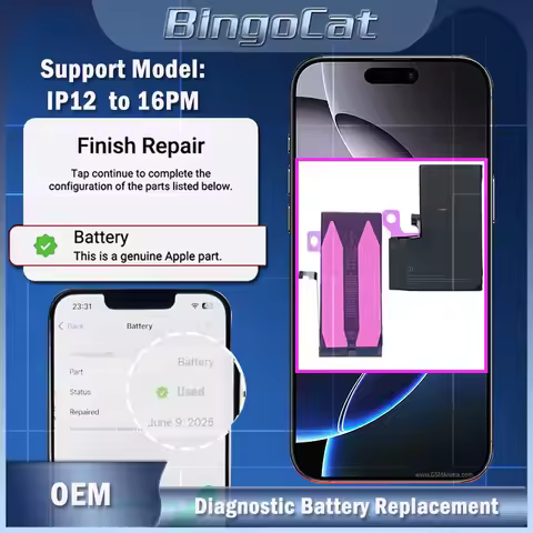 For iPhone 15 14 13 12 Pro max High Capacity Diagnostic Battery 100% Health No Pop Up Error Message 