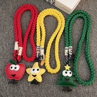 Student Girl ins Exquisite Green Tree Big Eyes Leather Label Diagonal Rope Phone Case Camera ccd Hal