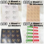 [SG SELLER] [FREE SHIPPING] Message Stickers Thank You Sticker Gift Handmade Cookie Wedding Christmas CNY
