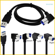 BTM Flexible USB3 0 Cable A Male to B Male 90 Degree Right Angle USB3 0 Printer Cable for Scanner Pr