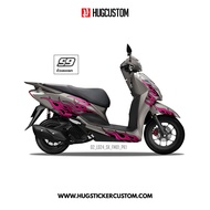 Hugsticker สติ๊กเกอร์ Lead 125 ลายไฟ (Dark Flame)