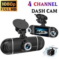T42C-For Cars 4 Channel Dash Cam 1080P Camera Lens WIFI APP Car DVR Video Driver Recorder Rear View 