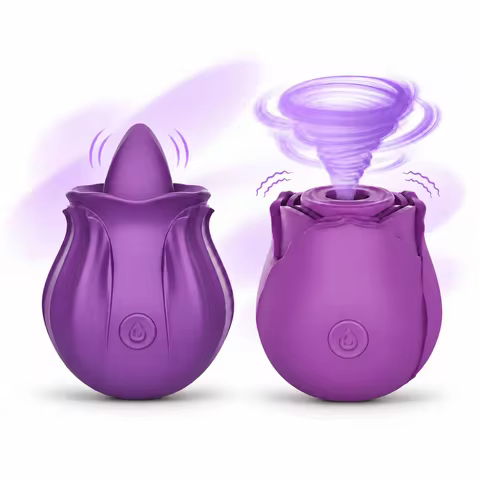 Rose Powerful Sucking Licking Vibrator Massage G Spot Stimulator for Women Nipple Clitoral Automatic