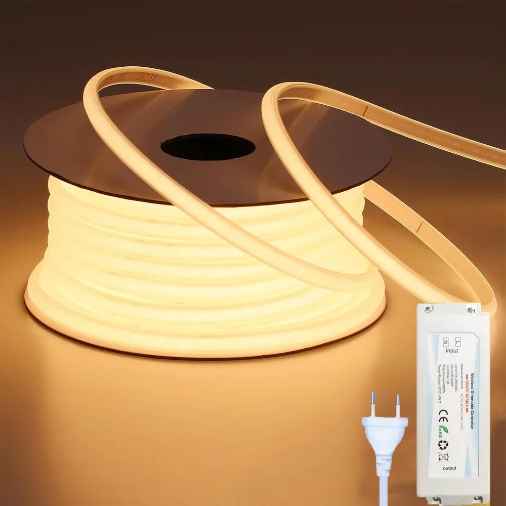 ZIGBEE 3.0 220V COB LED Strip Light Highlight กันน้ํา 288LED/m CRI 80 แสงเชิงเส้น LED โรมตกแต่งสําหร