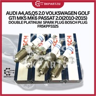 AUDI A4,A5,Q5 2.0 VOLKSWAGEN GOLF GTI MK5 MK6 PASSAT 2.0(2010-2015)DOUBLE PLATINUM  SPARK PLUG BOSCH