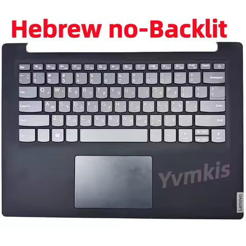 Hebrew/US Laptop Keyboard For Lenovo V14-IIL V14-IGM V14-IKB V14-14 With Palmrest Upper Cover With t