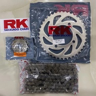 Genuine RK Takasago Chain Sirius Fi/Taurus Chain sprocket set