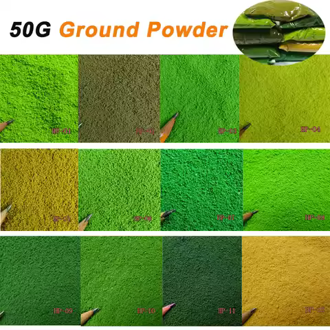 Miniature Terrain Ground Powder Tree Foliage For HO Railway Train Kits Architecture Building Layout 