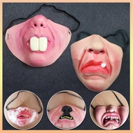 Funny And Funny Half Face Mask Latex Mask Suitable For Parties Halloween Mask Decoration Scary Mask