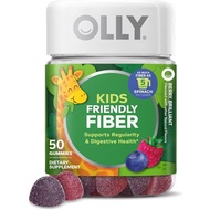 OLLY Kids Friendly Fiber Gummy, Digestion Support,* 3g Prebiotic Fiber FOS, Kids Chewable Supplement