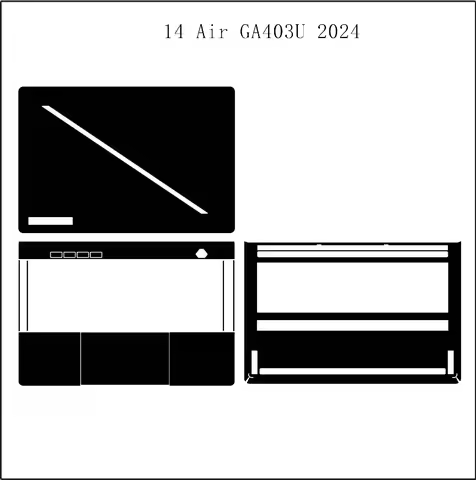 Sticker Skin for ASUS ROG Zephyrus G14 2024 GA403 GA403U GA403UU GA403UV/G14 2025 GA403 GA403W/G16 2