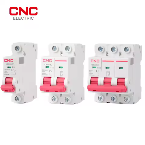 CNC 1P 2P 3P YCB6H-63 18mm Miniature Circuit Breaker Din Rail Mount Breaking Capacity 6A/10A/16A/20A