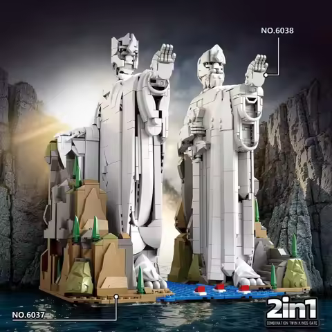 2 in1 King Bookends Building Blocks Desktop Decoration Lord Rings King Right and Left Book Holder Br