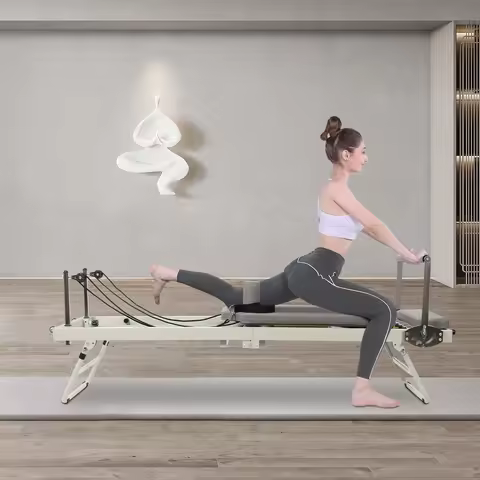 Large Multi-functional Fitness and Yoga Bed Latex Spring Dual-Purpose Gray 77.56*22.44*28.54in Folda