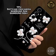 HP Latest Samsung S24 / S24+ Case - Leviora Case - Black Fashion Case - Samsung S24 / S24+ Softcase 