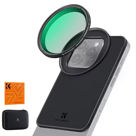 K&F CONCEPT 6.7 inch Magnetic Lens Filter Mount Adapter with 67mm Variable ND2-32 Filter for iPhone 