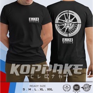 Enkei Wheels All Version Rear Rim T-Shirt Automotive Clothing