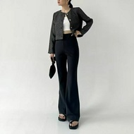 Flare Pants - Highwaist Flare Pants - Women's Cutbray Scuba Pants