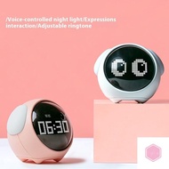 LED Emoji Alarm Clock with Temperature Display - Night Light USB Charging Multi-Function