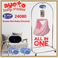 Putra Baby Electric Chrome Spring Cot Set(Buaian Motor Elektrik | My Dear 24080 | AYOTO | Chrome)
