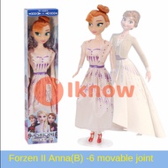I know 31CM Princess Snow Anna Elsa Pretend Toys Fashion Doll Wedding Dress Suit Girl Toys for Girls