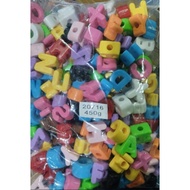 3D letter beads with large holes 1 pound