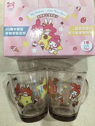 三麗鷗 美樂蒂雙子星情人節玻璃對杯組 （7-11集點贈品）