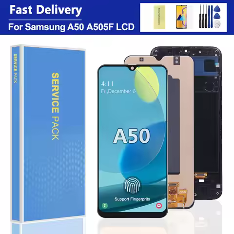 6.4'' Display For Samsung A50 2019 A505F/DS A505F A505A LCD Display Touch Screen Digitizer Assembly 