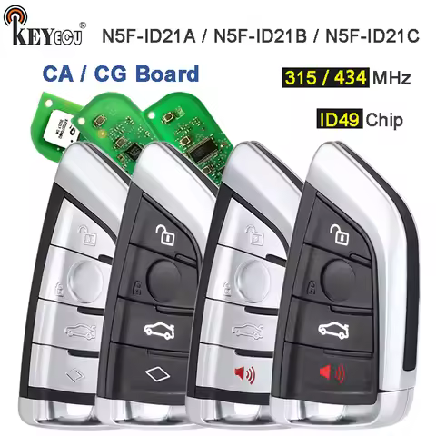 KEYECU 434MHz N5F-ID21A / ID21B / ID21C Original Board Keyless-Go Remote Key Fob for BMW 3 5 6 7 8 S