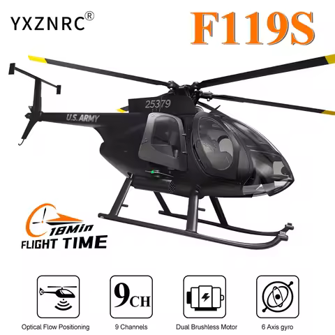 YUXIANG F119S(MD500) Helicopter 9CH GPS 1/16 Optical Flow +LiDAR TOF/Altitude Hold Dual Brushless 35