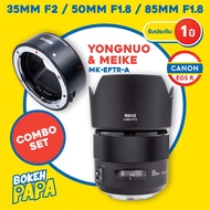 MEIKE/YONGNUO AUTO FOCUS CANON EOS R/RP (35mm/50mm/85mm Fullframe Lens Autofocus AF Mount RF Canon R