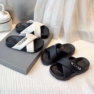 GC cross-strap slippers 2 colors black and white for boys (CODE S600)