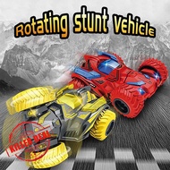 2022 New Cool Rotating Head Inertial Roll Stunt Car Vehicle Toys Double-sided Dump Truck I8Z6