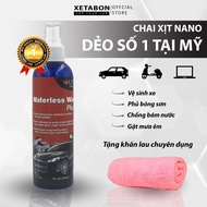 Chai xịt nano dẻo Ultima 650ml Vệ sinh + Phủ bóng kính ô tô Chống bám nước kính cho ô tô. Tặng khăn