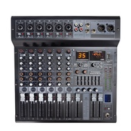 BOMGE มิกเซอร์เสี NX6 มิกเซอร์ 6 ช่องมาพร้อมกับเครื่องขยายเสียง 750W ในตัวเครื่องขยายเสียง USB เครื