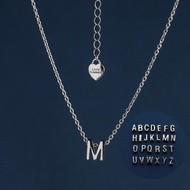 LUCY SUMMER Alphabet Necklace [Silver 925] สีเงิน สร้อยคอลายโซ่ พร้อม จี้ตัวอักษร เงินแท้