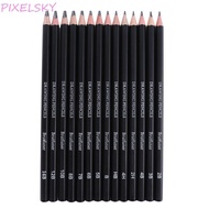 PIXELSKY Sketch Pencil Set, Smooth Writing HB 2H 4H B 2B 3B Graphite Pencil, Journal Professional 4B